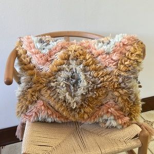 Boho shag pillow